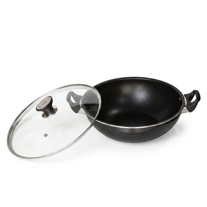 Sonex 32cm Non-stick Karahi with Glass Lid