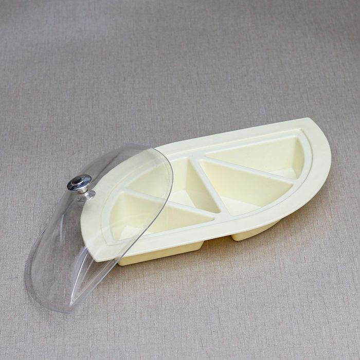 Creme Plastic Dry Fruit Tray