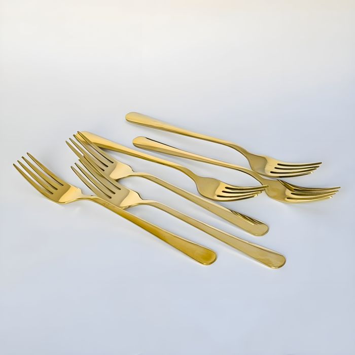 6pcs Long Back Forks-14G-Golden PVD Coated