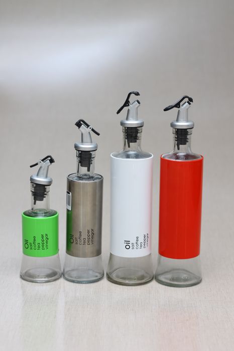 Glass oil bottle