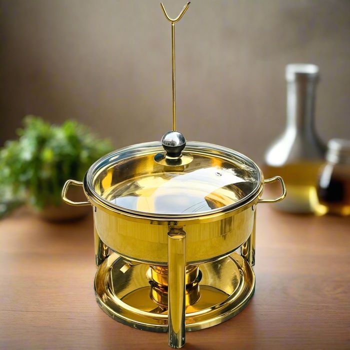 Classic Small Food Serving Container-Gold PVD Coated