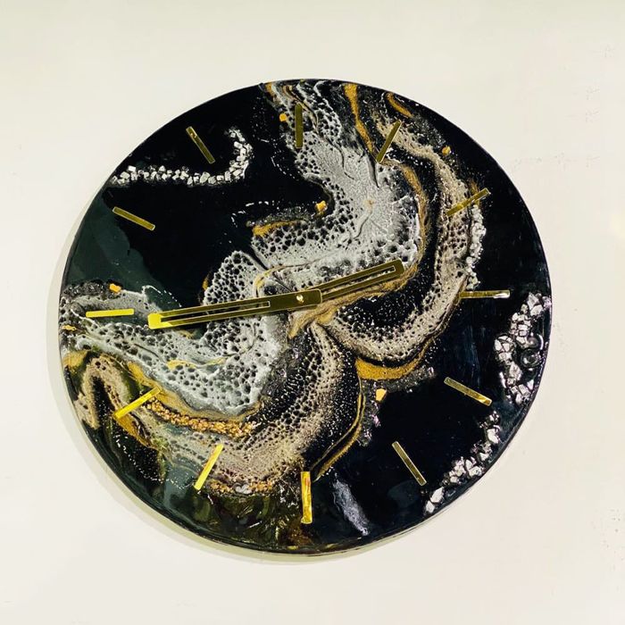 Resin Cheetah Style Wall Clock