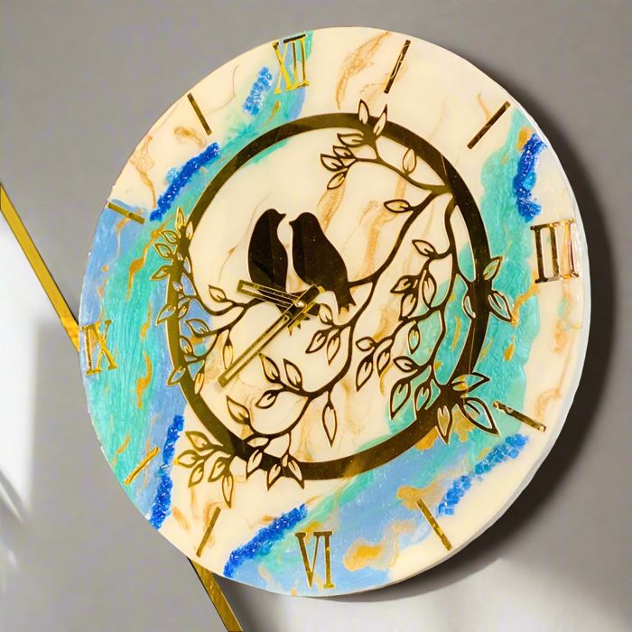 Resin Bird Dial Clock