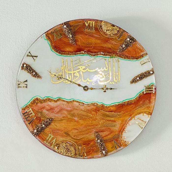 Luxury Copper Gold Resin Wall Clock
