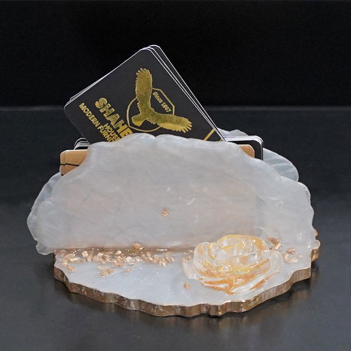 Pearl Gold Resin Napkin/Card Holder