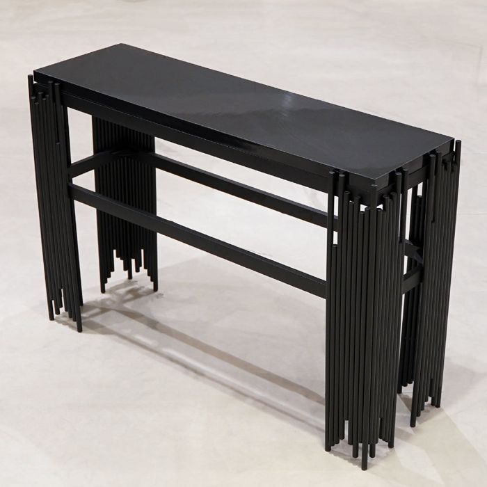 Nordic Console-Matte Black-Black MDF Sheet Top