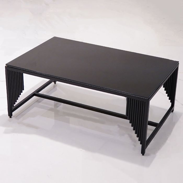 Hollow Center Table-Matte Black