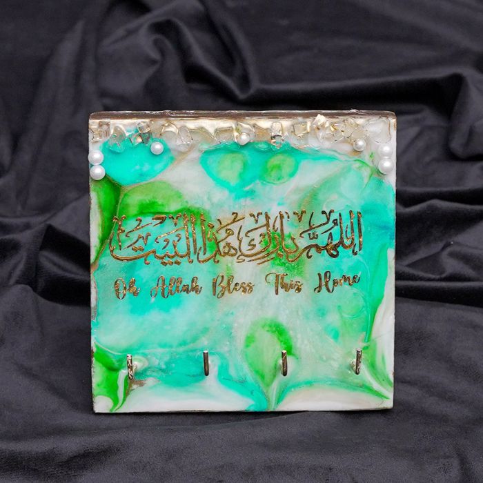 Resin Key holder with home prayer