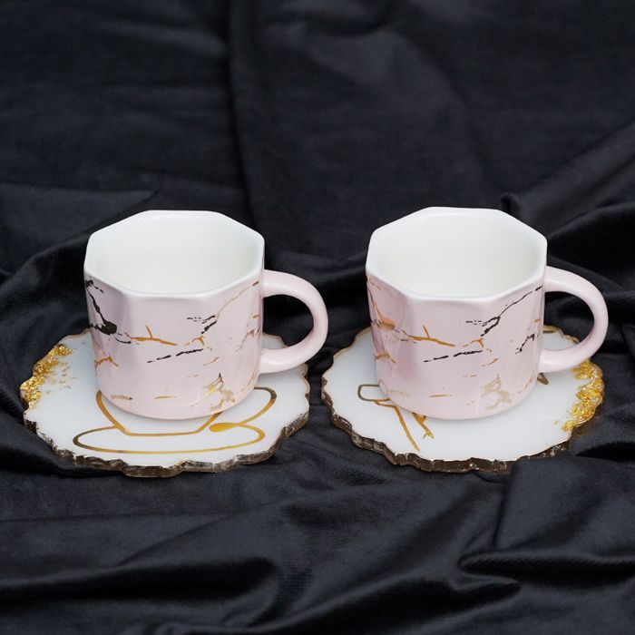Cup Printed Resin Tea Coasters