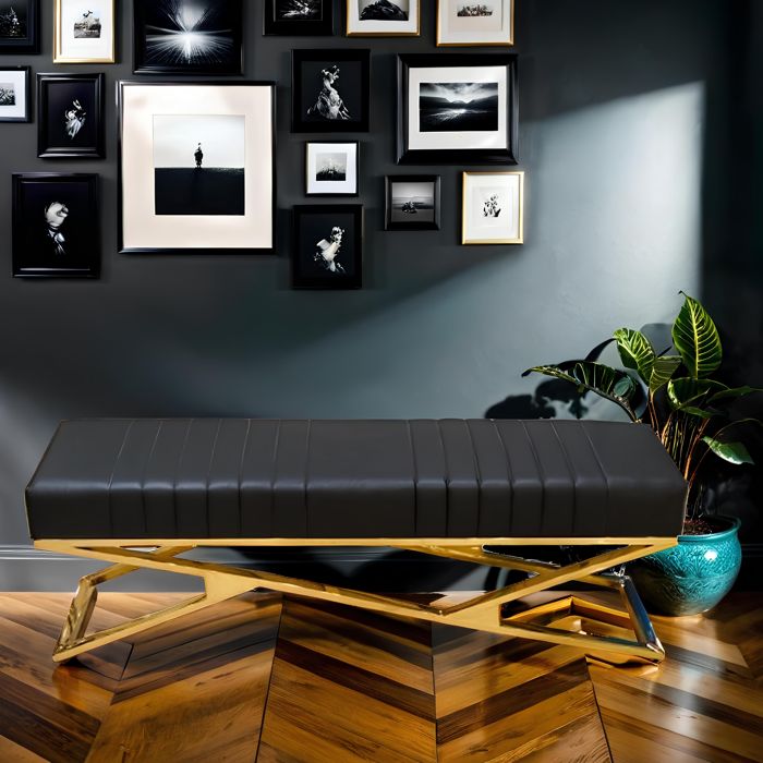 Modern Smart Ottoman-Golden PVD Coated