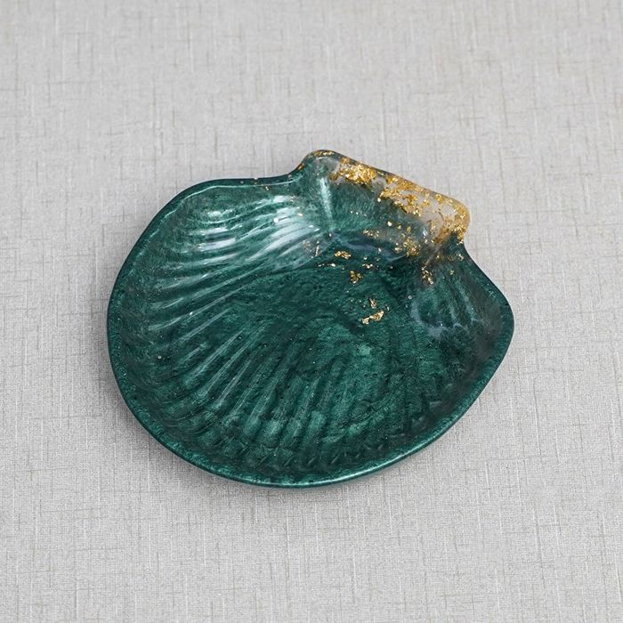 MULTIPURPOSE RESIN Green Gold SHELL JEWELLERY HOLDER