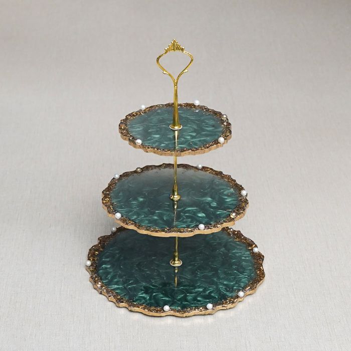 Castleton Green Gold Resin Platter
