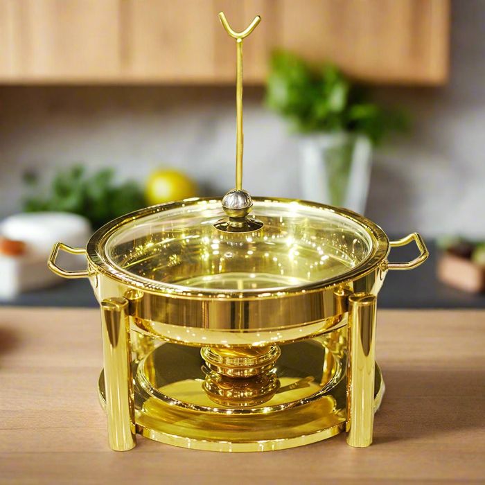 Classic Food Serving Container-Gold PVD Coated