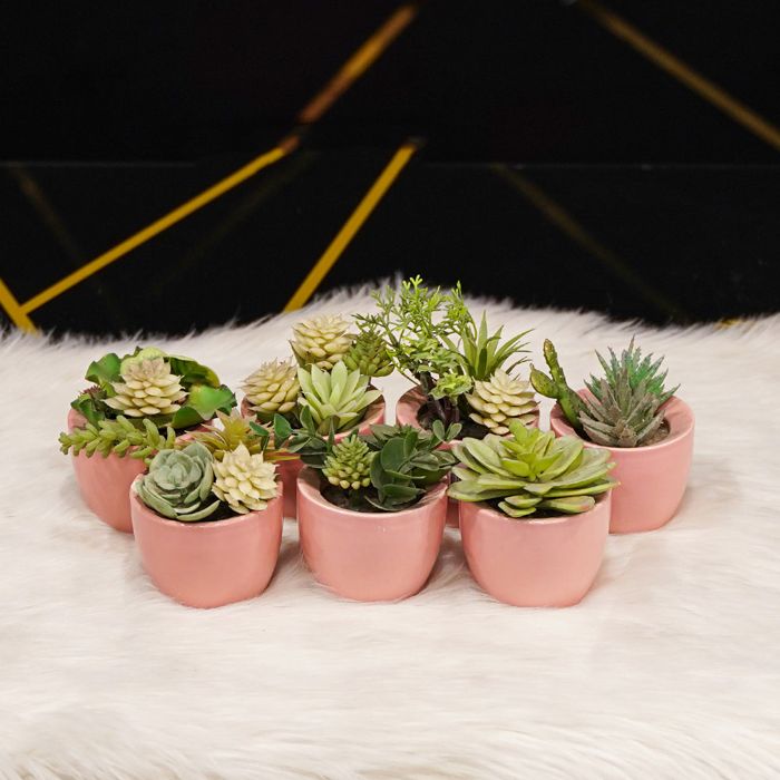 Pink Artificial Planter
