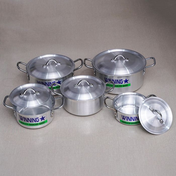 WINNIG STAR ALUMINUM STEEL KITCHEN WARE SET Size 2-6