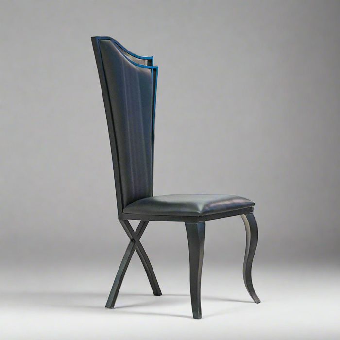 Cross Legs Matte Black Chair