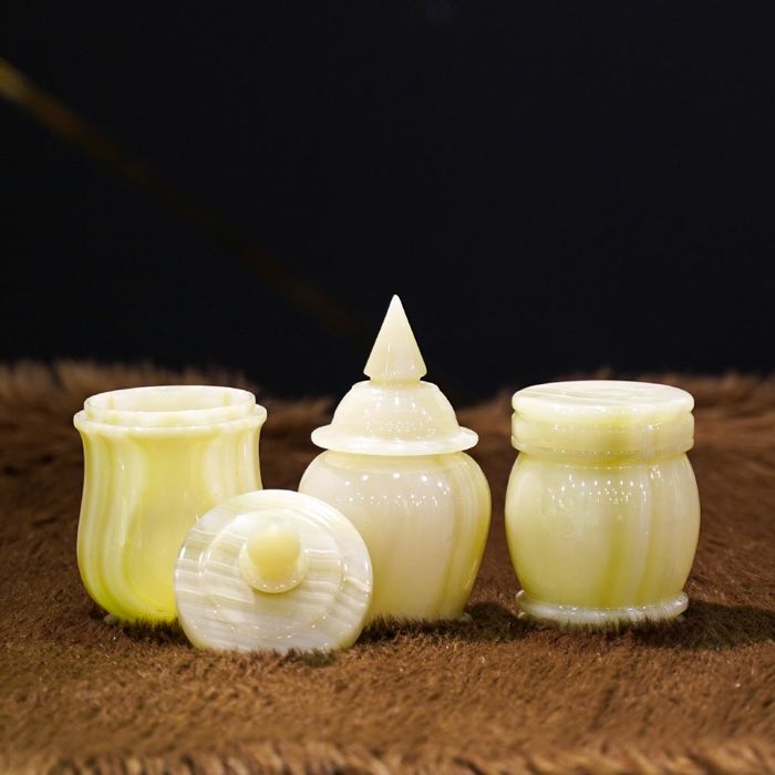 Marble Candy Jars with Lid