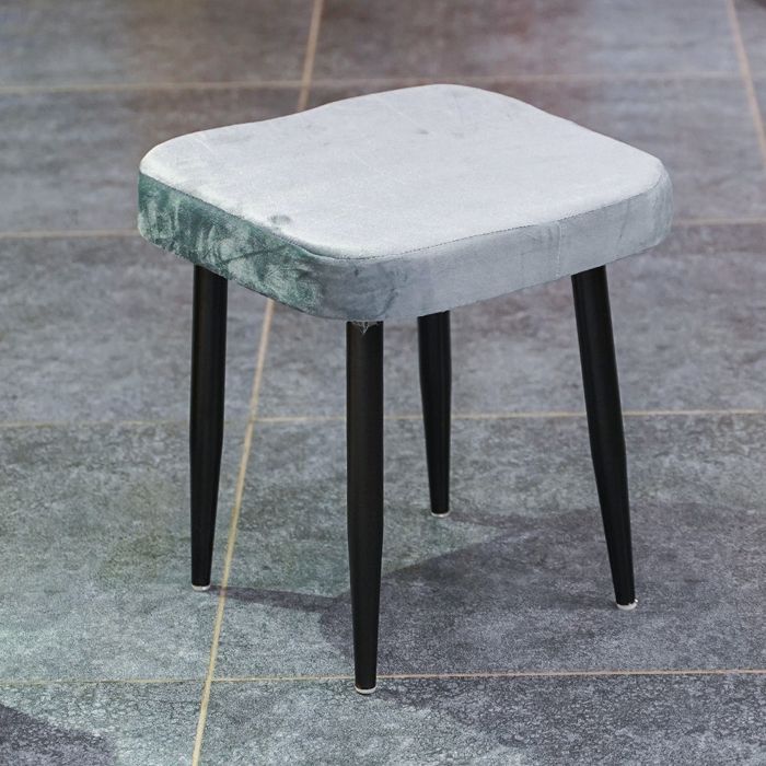 LUNAR STOOL-GREY SEAT-MATT BLACK LEGS