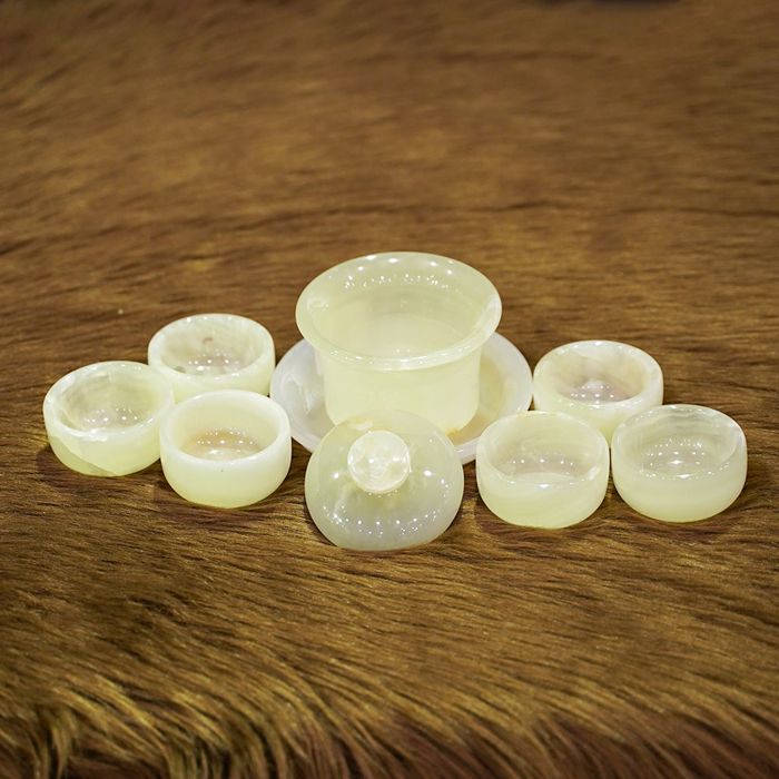 Chinese Marble Tea Set 8pcs