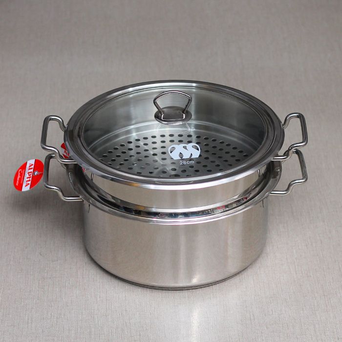 Stainless Steel Steam Pot 28cm