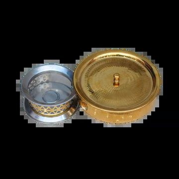 Classic Designed Gold Shahi Handi with base - PVD Coated