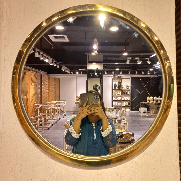 Modern hoop wall mirror