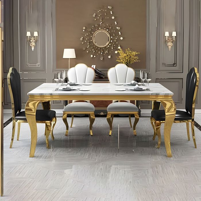 Modern Victoria table with Tulip chairs