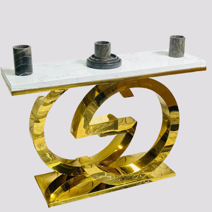 Modern glamorous golden console