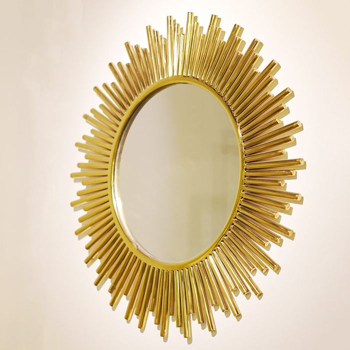 Modern sunburst wall mirror