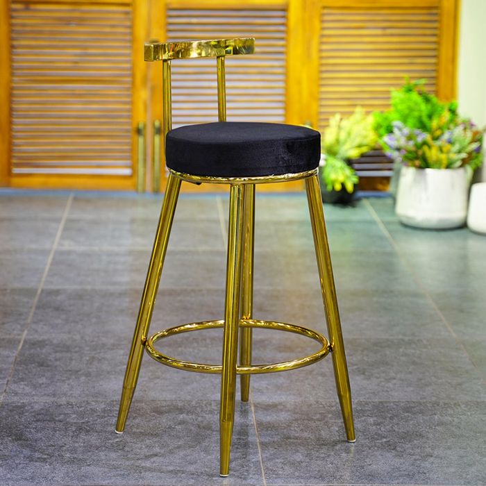 SS GOLDEN PVD COATED STRIP BAR CHAIR